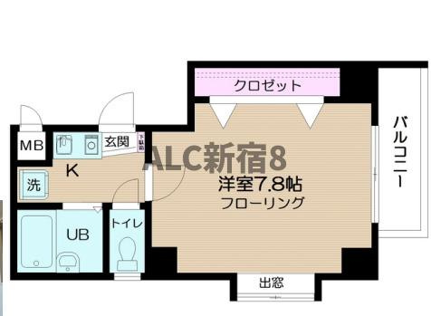 ビルトモア西新宿の間取り