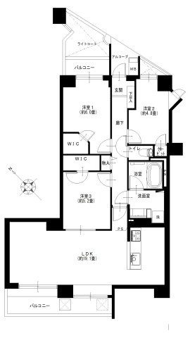 ルネ蒲田ガーデンステイツの間取り|ルネ蒲田ガーデンステイツ：南西向き！全居室収納付き３ＬＤＫリノベーション物件は住宅ローン減税利用可能です！