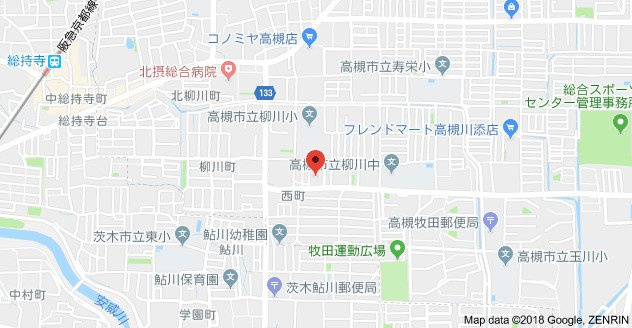 フロンティア高槻の地図