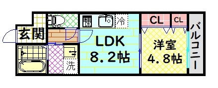 【間取り】 | フジパレス石津川WEST