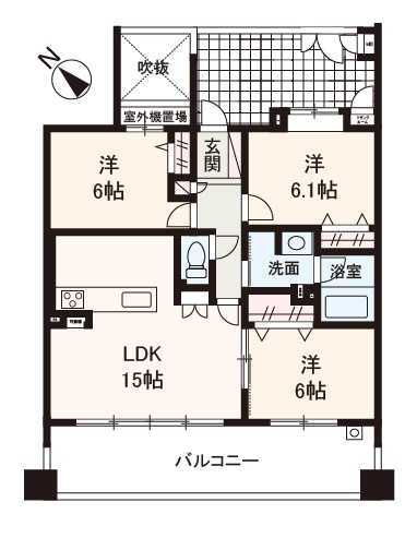 【間取り】 | ルネペアズシティ | 南西向き×ペット飼育可(細則有)！3LDKリフォーム物件。内覧をご希望の際はお気軽にお電話ください！