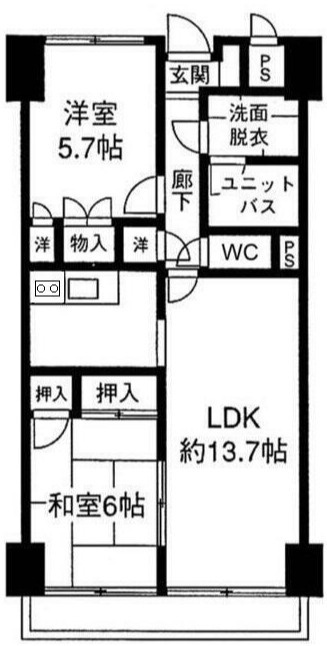 グランドール武戸野の間取り