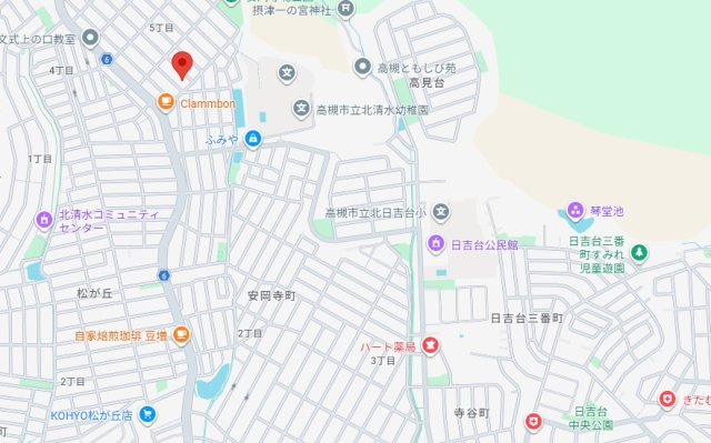 安岡寺5丁目貸家の地図