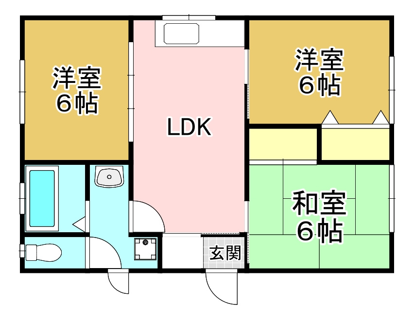 直方市大字感田のテラスの間取り