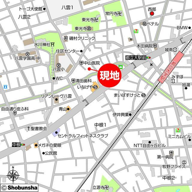 ＬＥＧＡＬＡＮＤ都立大学Ⅱの地図