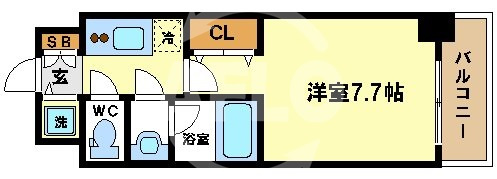 S-RESIDENCE福島Luxeの間取り|S-RESIDENCE福島Luxe（エスレジデンス福島ラグゼ）　間取り