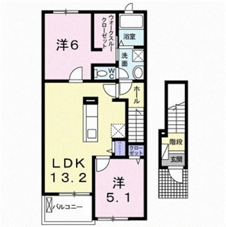 【間取り】 | ラ・カーザ　ドルチェ　Ⅱ