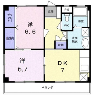 【間取り】 | エステートＳＵＧＩ　Ⅱ