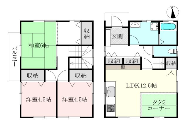 水泥町戸建の間取り