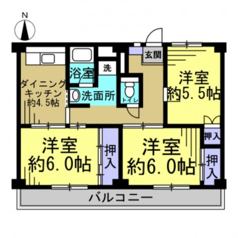 ビレッジハウス亀崎2号棟の間取り