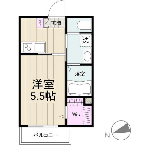 小金井市緑町５丁目のアパートの間取り