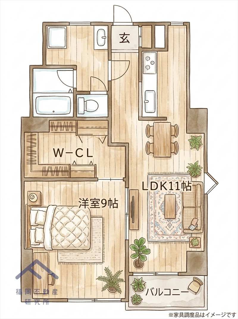 愛宕山ハイリビングの間取り