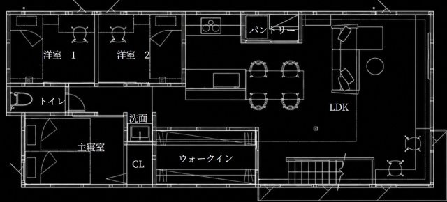 中須賀町　１号地（西）　新築戸建の間取り|2階　建物面積　71.00㎡　（約21.48坪）