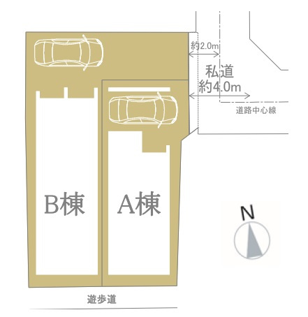 杉並区南荻窪3丁目 全2棟 B号棟の区画図|人気のJR中央線荻窪駅エリア
暖かな光の入る大型新築戸建　全2棟