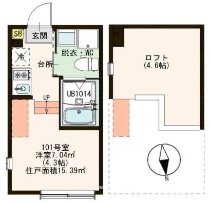 葛飾区金町４丁目のアパートの間取り