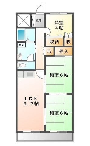 岸田ハイツの間取り