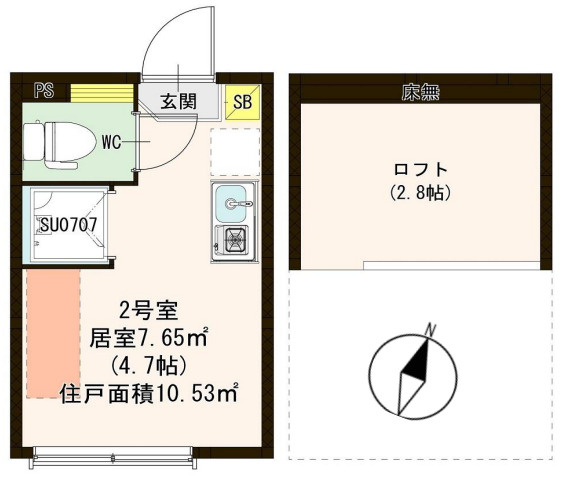 北区中十条３丁目のアパートの間取り