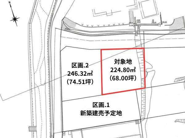 屋山Ⅴ③　土地の土地図|※図面と現況が異なる場合は現況を優先させていただきます。※土地面積は分筆後、多少面積の増減可能性があります。