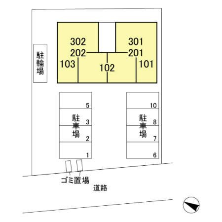 メルヴェイユおおたかの森Ⅱの区画図