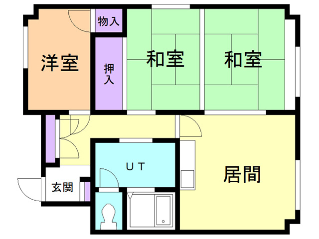 中央町ハイツ（蘭西）の間取り