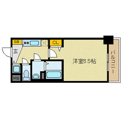 プレサンス松屋町駅前の間取り