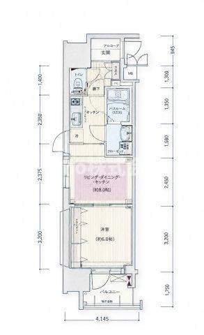 プレサンス心斎橋ニストの間取り
