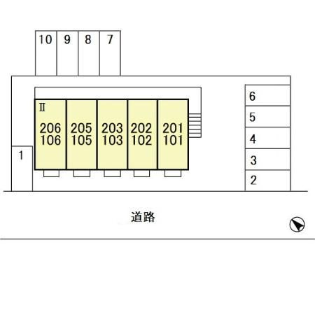 ブライトハイツ　Ⅱの区画図