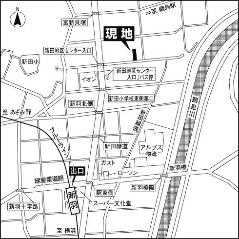 リベルタ港北の地図
