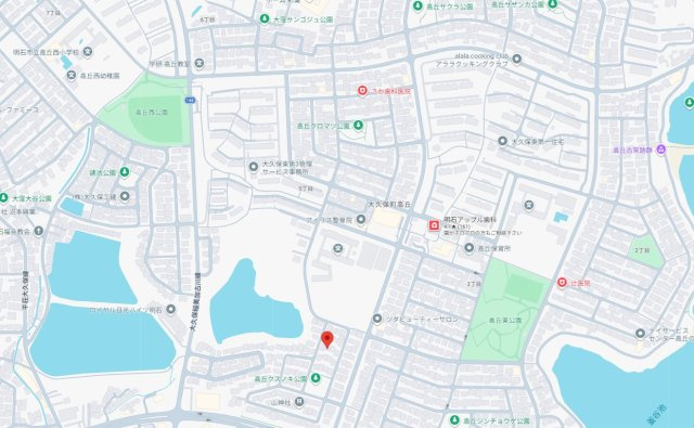 明石市大久保町高丘5丁目　土地の地図
