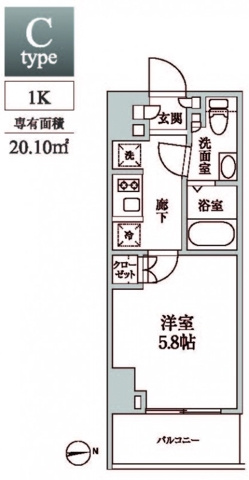 新品家具付きマンション東中延6(KaGood東京)の間取り|※間取りと異なる場合は現状を優先します。