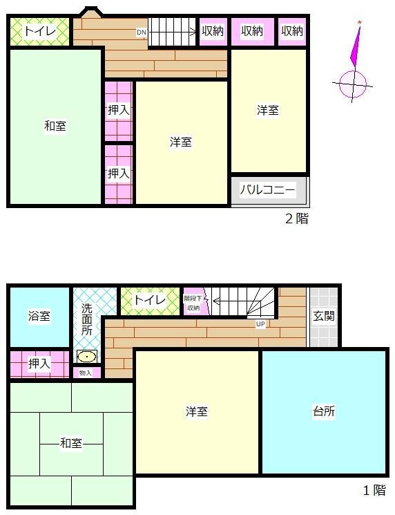 戸建 姫路市余部区上川原の間取り