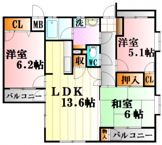 ステラカーサの間取り