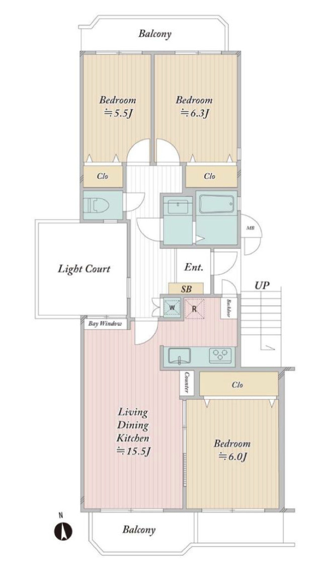 クレスト柏2号棟の間取り
