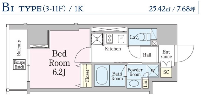 新品家具付きマンション方南6(KaGood東京)の間取り|※間取りと異なる場合は現状を優先します。