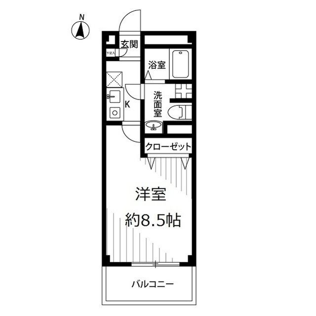アンプルールフェール Grisの間取り