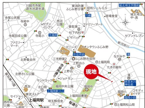【仲介手数料無料】ふじみ野市上ノ原3丁目の地図