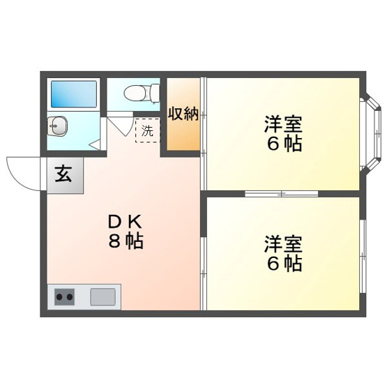 【間取り】 | パレス浜野