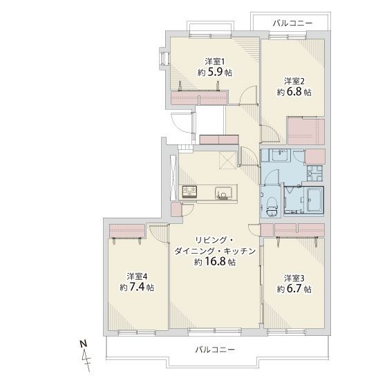 【間取り】 | パークハイツ春日　32号棟☆仲介手数料無料☆