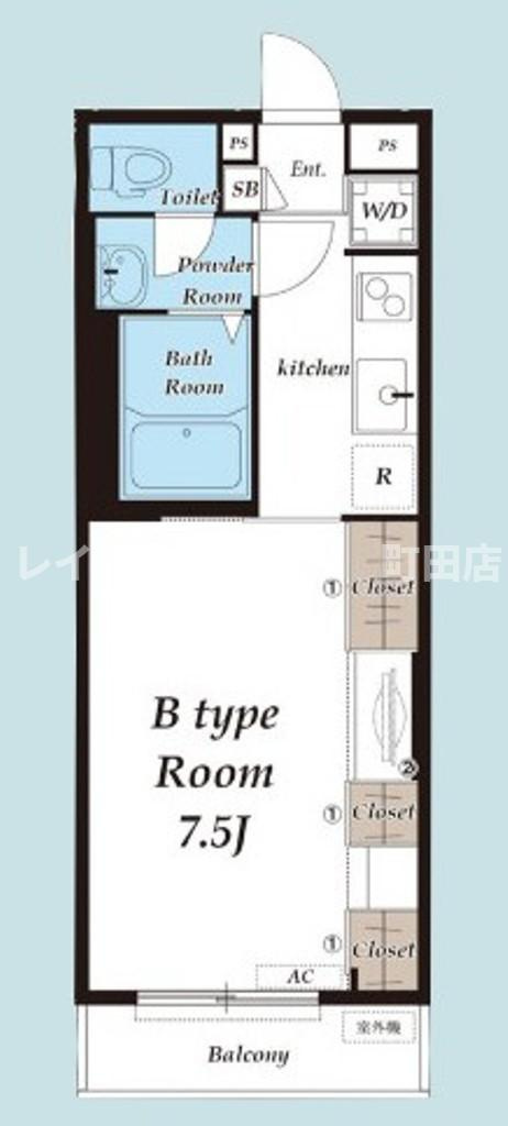 リブリ・横濱青葉台※初期費用分割あと払いサービス利用可能物件の間取り