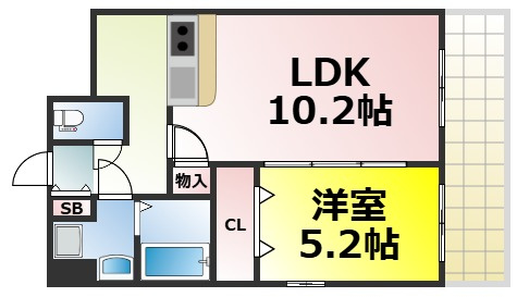【間取り】 | ラムール難波西 仲介手数料無料