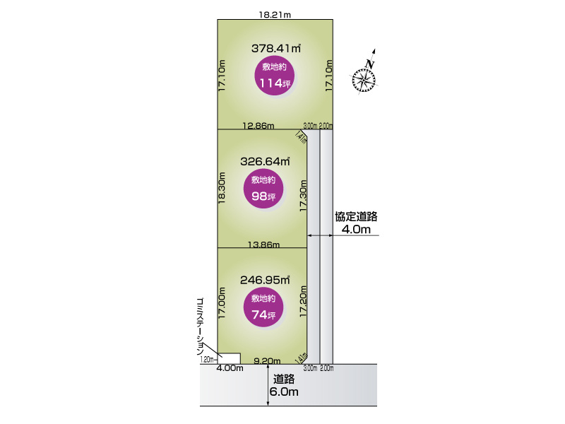 【1号地:全体区画図】