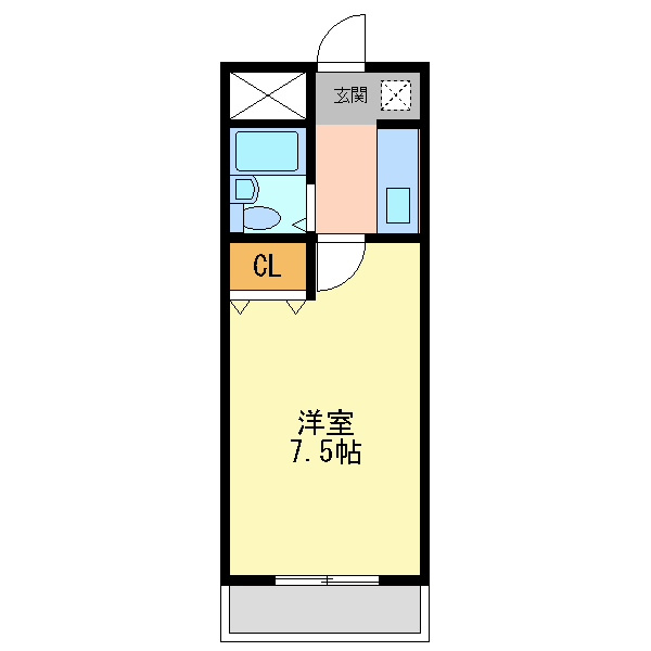 大阪市淀川区塚本３丁目の賃貸マンションの間取り