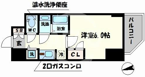 W-STYLE難波の間取り|W-STYLE難波　間取り