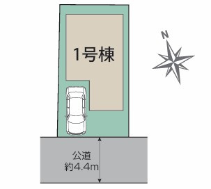 ◎茅ヶ崎市高田3丁目　新築戸建の区画図|区画図☆