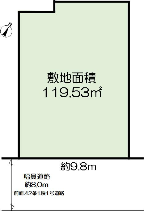 篠原本町５丁目売土地の土地図