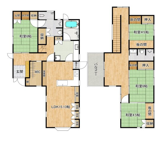 西琴芝２丁目中古戸建の間取り