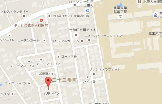 八甲ハイツの地図