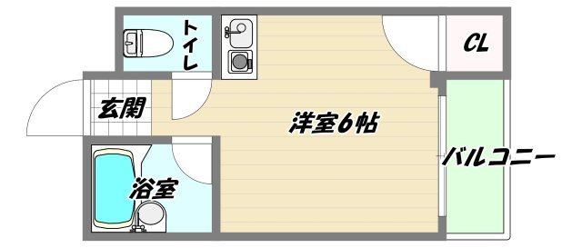 大阪市東淀川区淡路１丁目の賃貸マンションの間取り