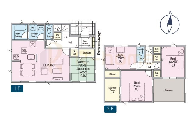常陸大宮市石沢第5　新築戸建て　3号棟の間取り|4LDK＋ストレージルーム、土地面積288.57m2、建物面積100.03m2