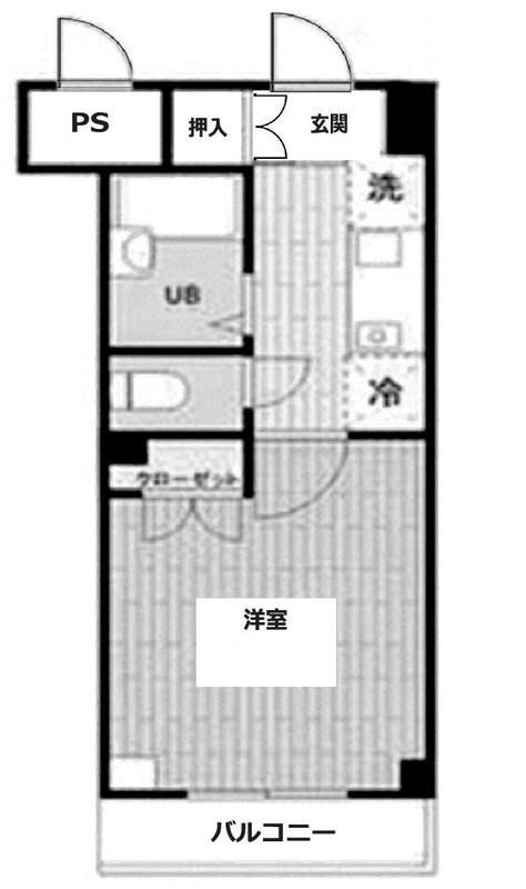 スカイコート神楽坂第２の間取り|間取りです。